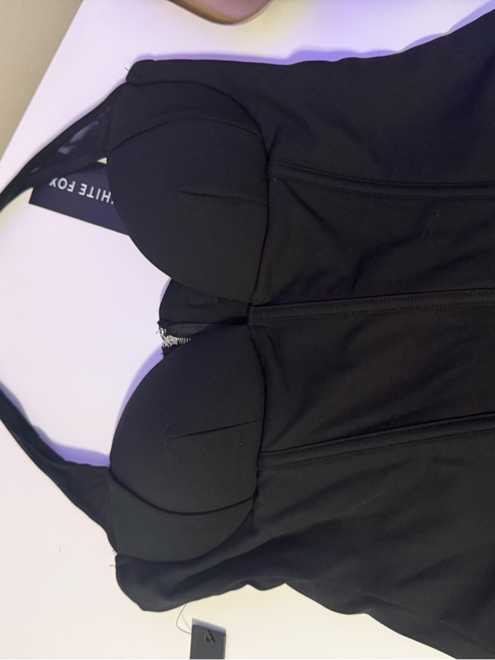 White Fox Boutique Black Crop Bustier Top